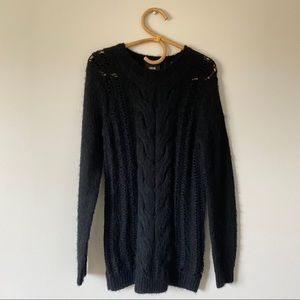 ASOS black fuzzy mohair sweater small